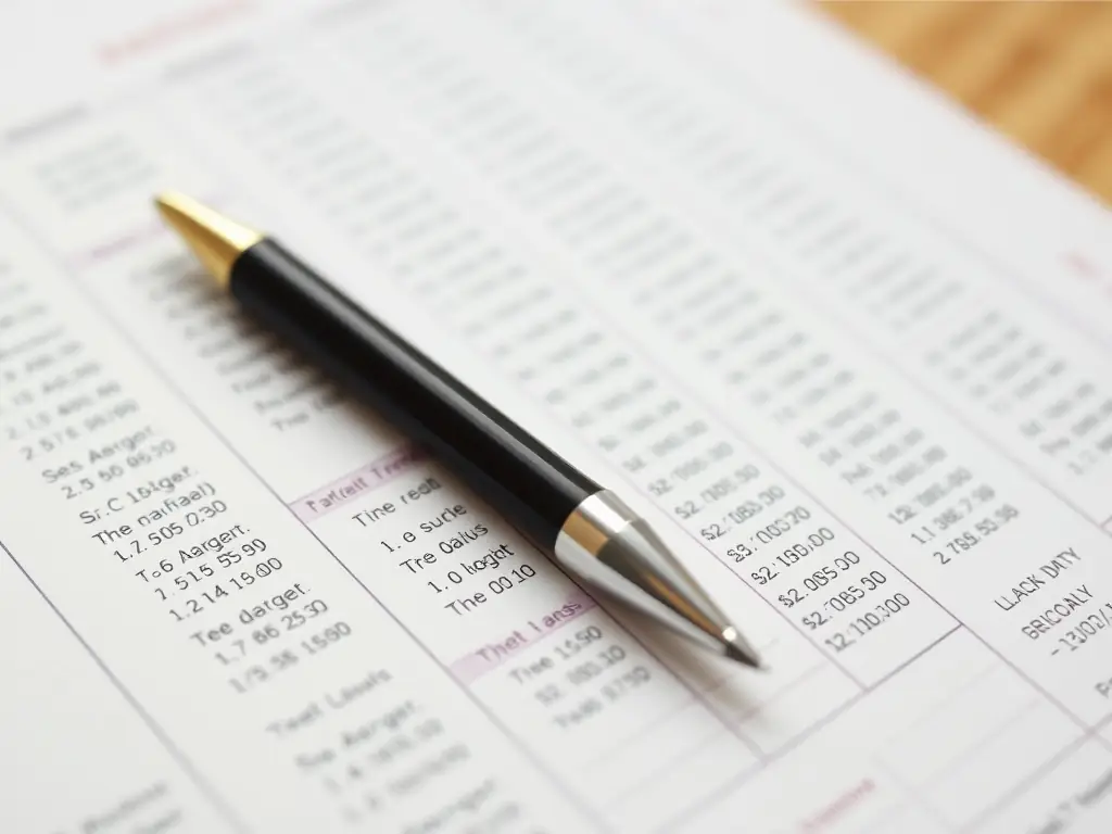 A well-organized ledger with financial entries, representing meticulous bookkeeping practices for businesses.